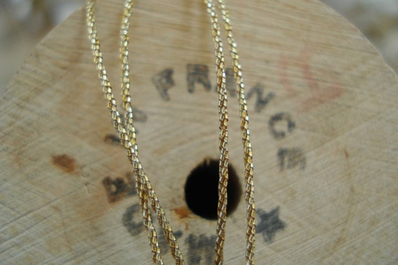 TRIM TAPE with ANTIQUE GOLD TWISTED EDGE 1//2/" 1 yard Made in France