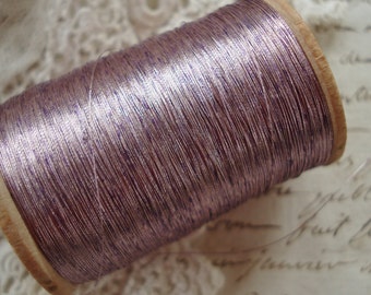 10y Antique French Ombre Lavender Purple Early Flat Metal Metallic Embroidery Thread Floss Restoration Ribbonwork Needlework Handwork