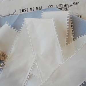 1y Vintage Swiss 2 3/8" Soft White Picot Edge Silky Rayon Taffeta Ribbon Floral Millinery Trim Edwardian Flapper Hat Bow Cloche Wedding Doll
