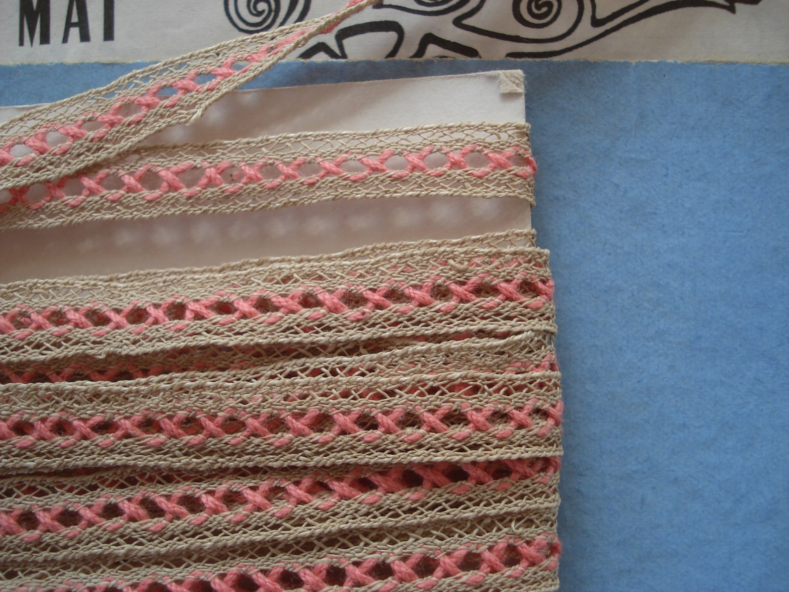 1y Antique French 3/8 Cotton Pink Insert Ecru Delicate - Etsy