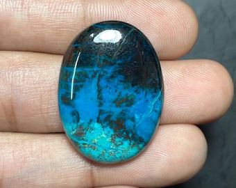 Cabochon ovale en shattuckite naturelle (29 x 21 x 6 mm), 42 ct, Z5, pour la création de bijoux