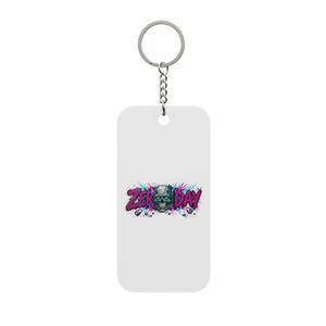 Zero Day Keychain, Double-Sided Acrylic Charm, Cybersecurity Gift for Hackers, Infosec Skull Keyring, Graffiti Tech Gift