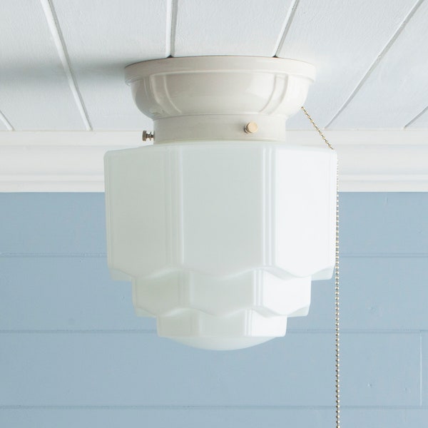 Flush Mount Ceiling Light With Pull Chain - Etsy
