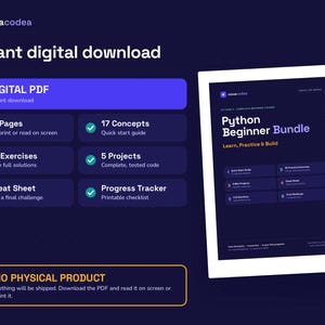 Paquete de Python para principiantes / Aprende Python, ejercicios de programación y miniproyectos / PDF de programación para principiantes imagen 7