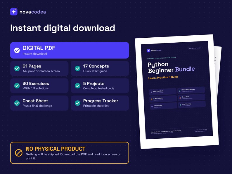 Paquete de Python para principiantes / Aprende Python, ejercicios de programación y miniproyectos / PDF de programación para principiantes imagen 7