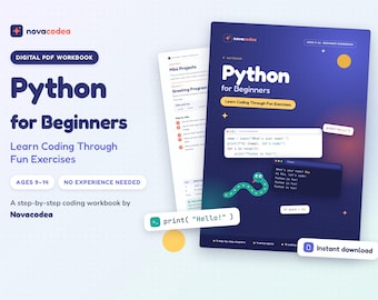Python for Beginners | Coding Workbook for Kids | Learn Programming | Beginner Python Guide | Coding Activities | Digital Download