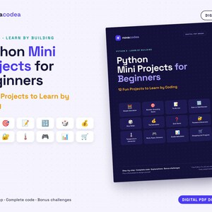 Python Mini Projects for Beginners | 12 Coding Projects Step by Step | Beginner Python PDF