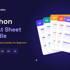 Raccolta di fogli riassuntivi di Python per principianti / 5 guide di riferimento rapido alla programmazione / PDF di Python