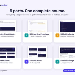 Paquete de Python para principiantes / Aprende Python, ejercicios de programación y miniproyectos / PDF de programación para principiantes imagen 2