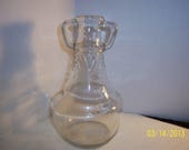 1930 39 s 8 3 8 Inch Tall Clear Juice Double Handled Clear Food Bottle