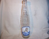 1957 Suncrest National NuGrape One Pint Atlanta GA 16 oz clear acl painted label soda bottle 11 quot tall
