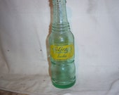 1950 39 s NuGrape Soda 6 oz clear acl painted label green soda bottle