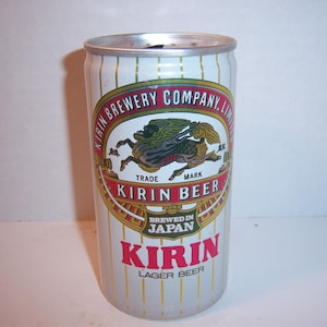 KN - 1980's Kirin Lager Beer Dragon Tokyo Japan 12 oz EMPTY Aluminum beer can