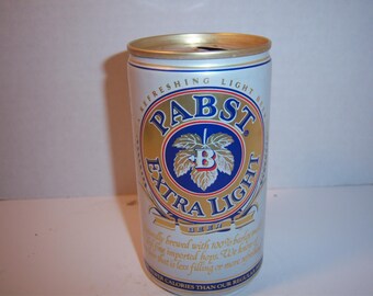 KN - 1970-80s Pabst Blue Ribbon Extra Light Beer 12 oz Pabst Brewing Co Pabst Ga EMPTY ALUMINUM beer can No 2