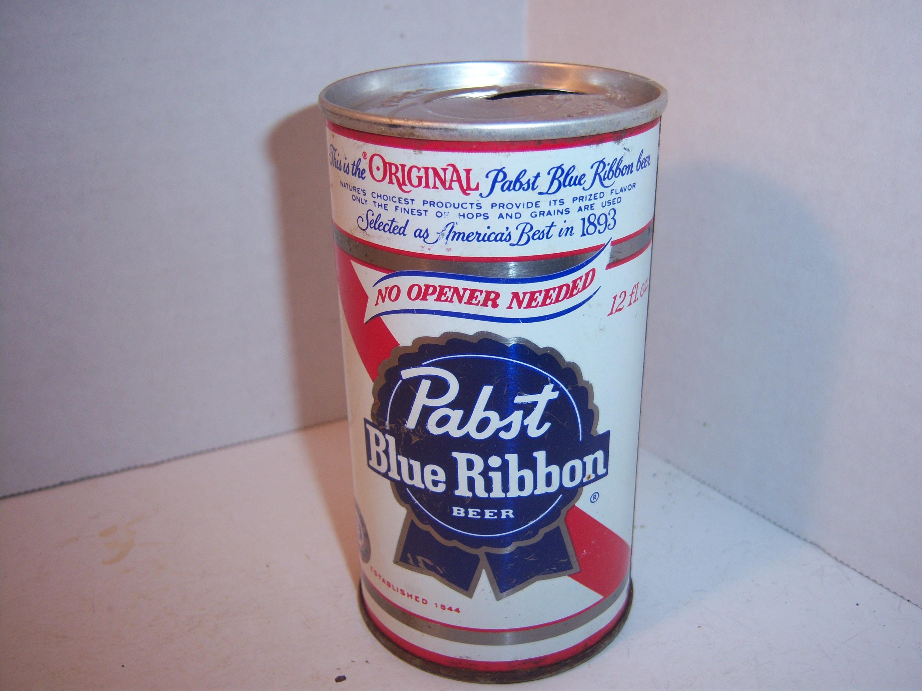 LE - 1970's Pabst Blue Ribbon Tapa Can No Opener Needed 12 Oz