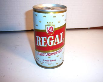 KN - 1970's Regal Premium Beer 12oz EMPTY steel beer can JG Heileman La Crosse Wis Sheyboygan  breweriana No 2