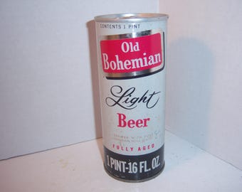 LE - 1970's Old Bohemian Light Beer Eastern Brewing Corp Hammonton NJ 16 oz EMPTY Pull Tab Metal beer can