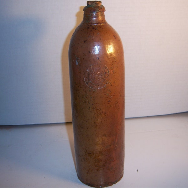 PA5- 1850- 70's Pottery Ober Selter Nassau German Beer Mineral water Stoneware 11 3/8 inch" Tall jug bottle