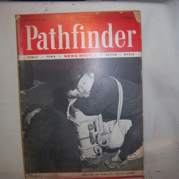 January 16, 1946 Pathfinder Magazine with Homeless Japanese People Subway Station