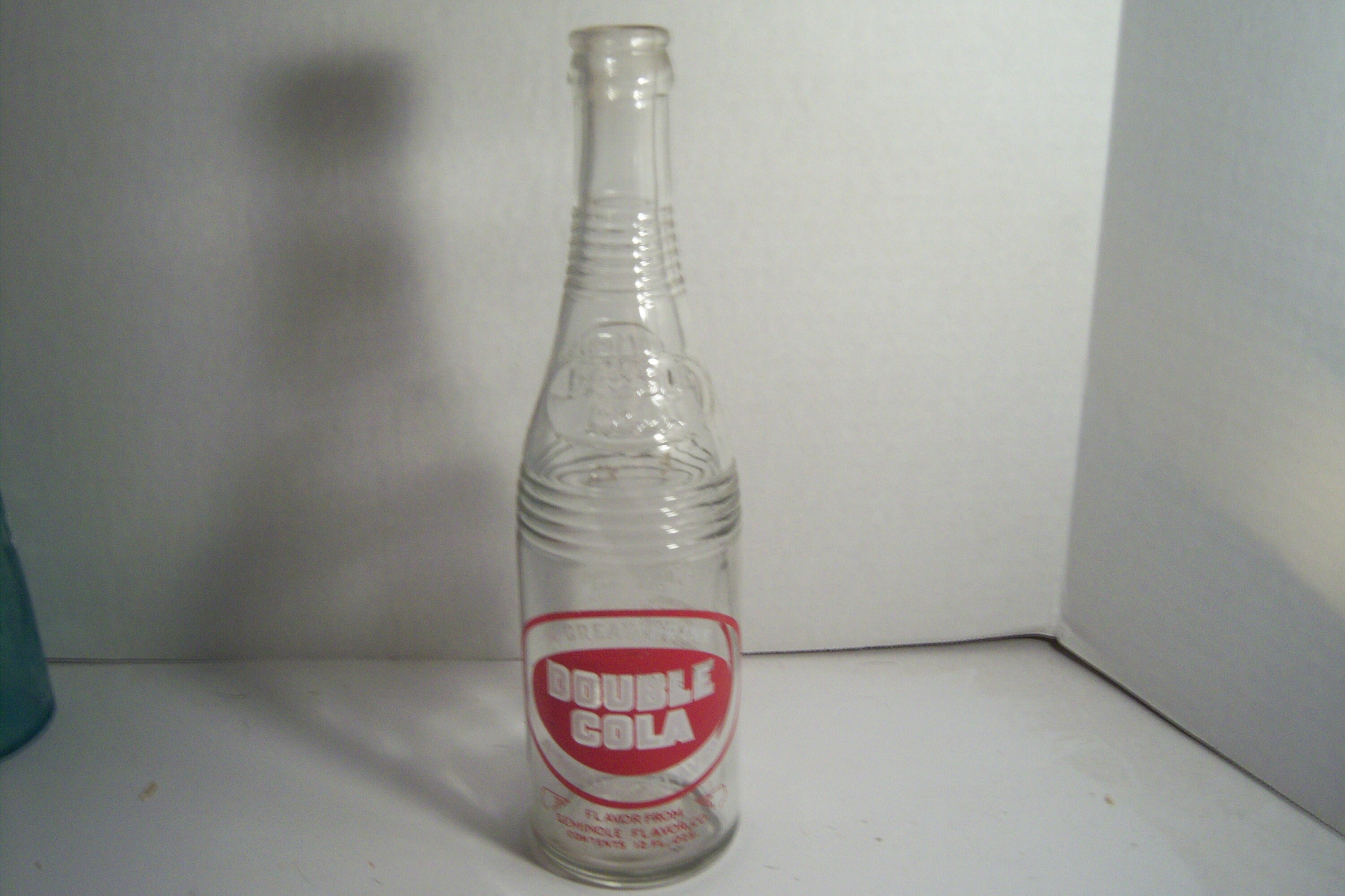 Vintage Double Cola Soda Bottle 12 Oz Embossed Clear Glass Bottle Not to Be  Refilled Collectible Advertising Panchosporch 