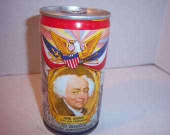 1970&#39;s John Adams Falstaff Beer Liberty Bell Cranston RI Ft Wayne Ind New Orleans St Louis Galveston Omaha 12 oz EMPTY beer can