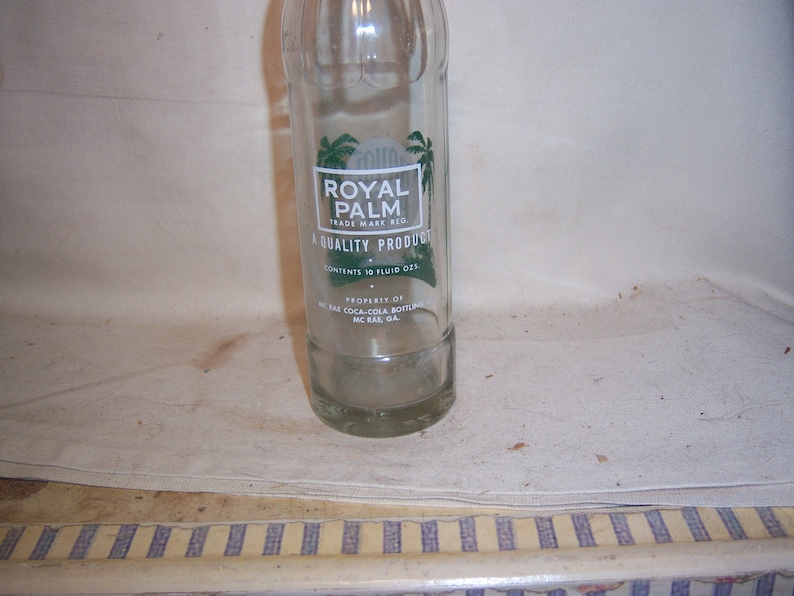 1960's Royal Palm Beverages McRae GA Coca Cola 10 oz clear Etsy