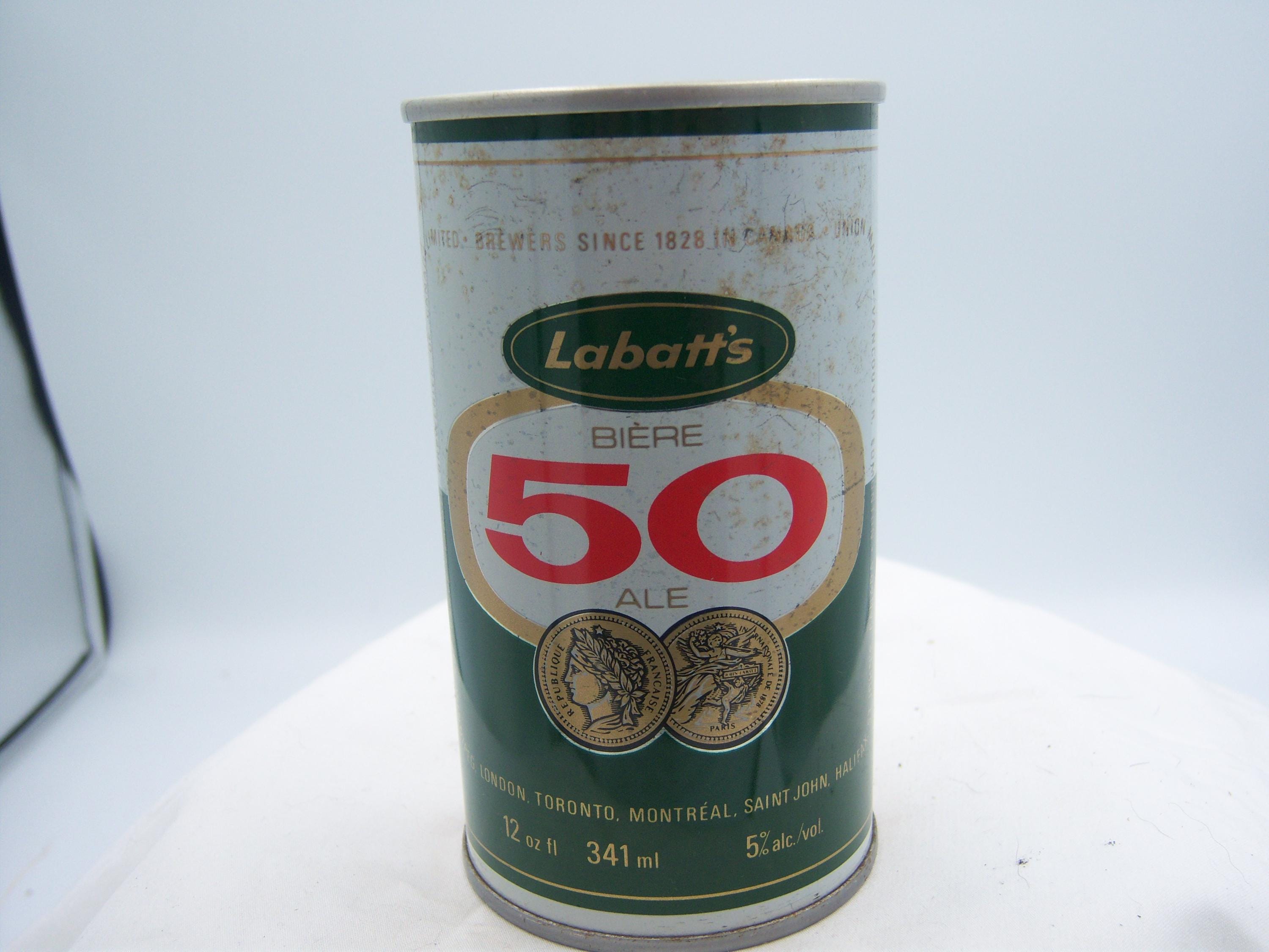 KN - 1970's Labatt's 50 Ale Ontario Breweries Toronto London Canada 12 oz Pull Tab EMPTY Steel beer can