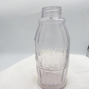 PA4 - 1890's W.D. Bennett & Co London 4 3/8 inch Light Amethyst or Purple medicine bottle