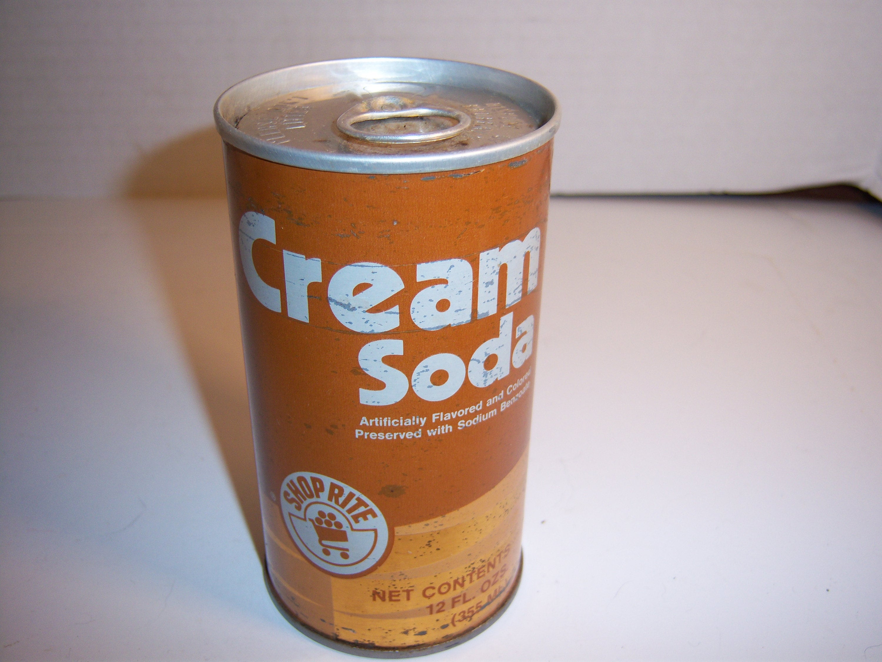 1970s Shop Rite Cream Soda CB Corp Elizabeth NJ 12 Fl Oz Soda Pull