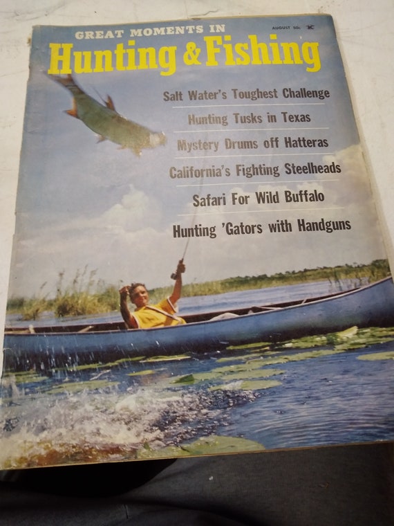 August 1962 Hunting and Fishing Tarpon Fishing Magazine Book Paper