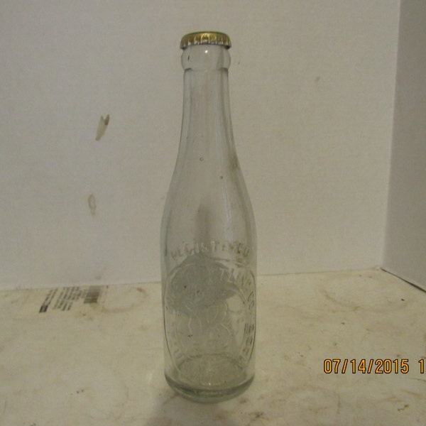 1940's Cope Bottling Co  Monogram Taunton  Mass clear  8  oz  8 1/2 inch tall ACL soda bottle
