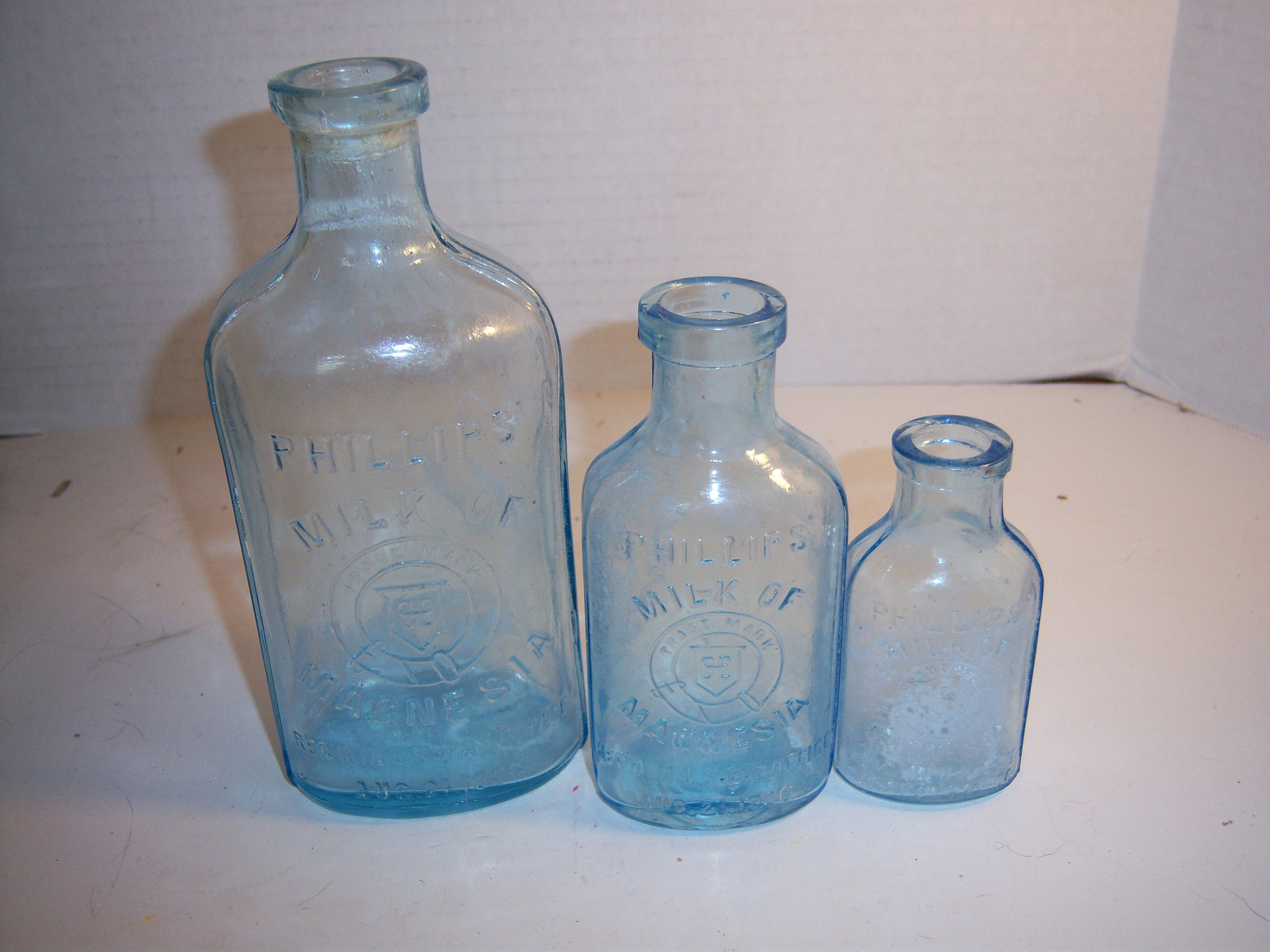 Old, domestic glass milk jug. Made from 1900-early.