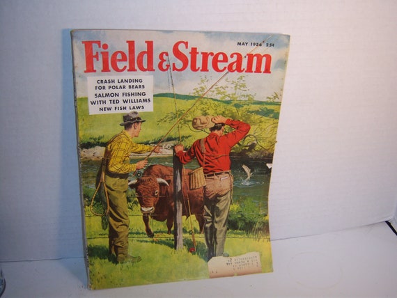 May 1956 Field & Stream Fly Fishing Trout Hunting Fishing Magazine Book  Paper Ephemera 