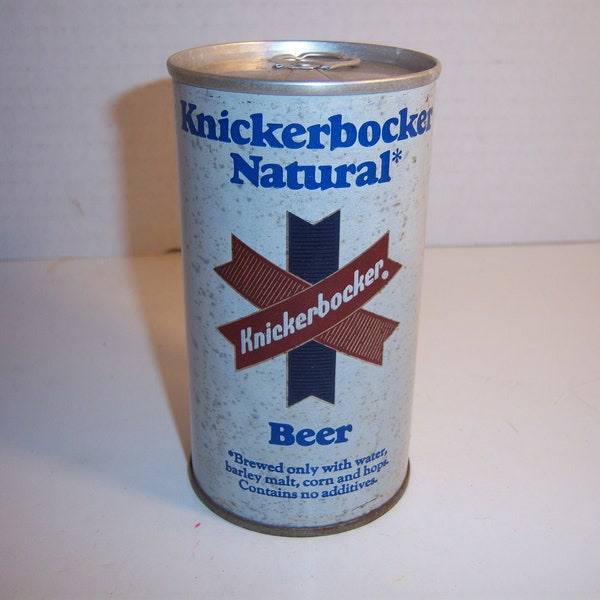 KN - 1970's Knickerbocker Beer Blue Red Barred Banners Ruppert Brewery NY Orange NJ New Bedford Mass 12 oz beer can breweriana ale No 1