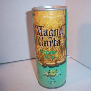 LE - 1970's Magna Carta Cream Ale Brewing Co Pittsburgh Pa One Pint 16 oz EMPTY STEEL Pull Tab beer can