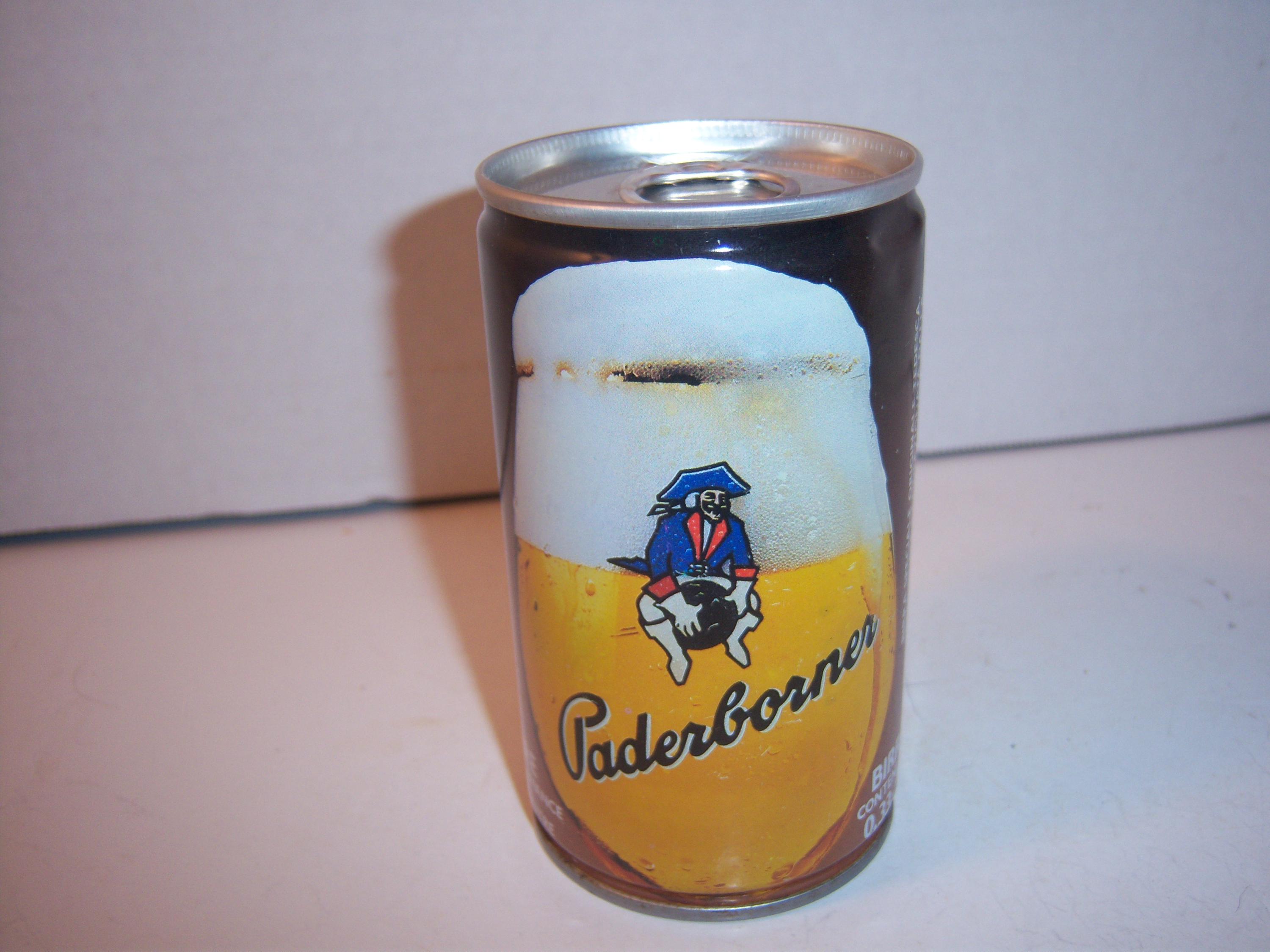 KN - 1970's Paderborner Brauerei Brewery Pirate Paderborn Germany 12 OZ EMPTY Steel beer can