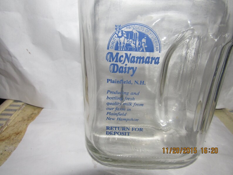 1980's Mcnamara Dairy Plainfield NH 10 1/4 Inch Tall Etsy