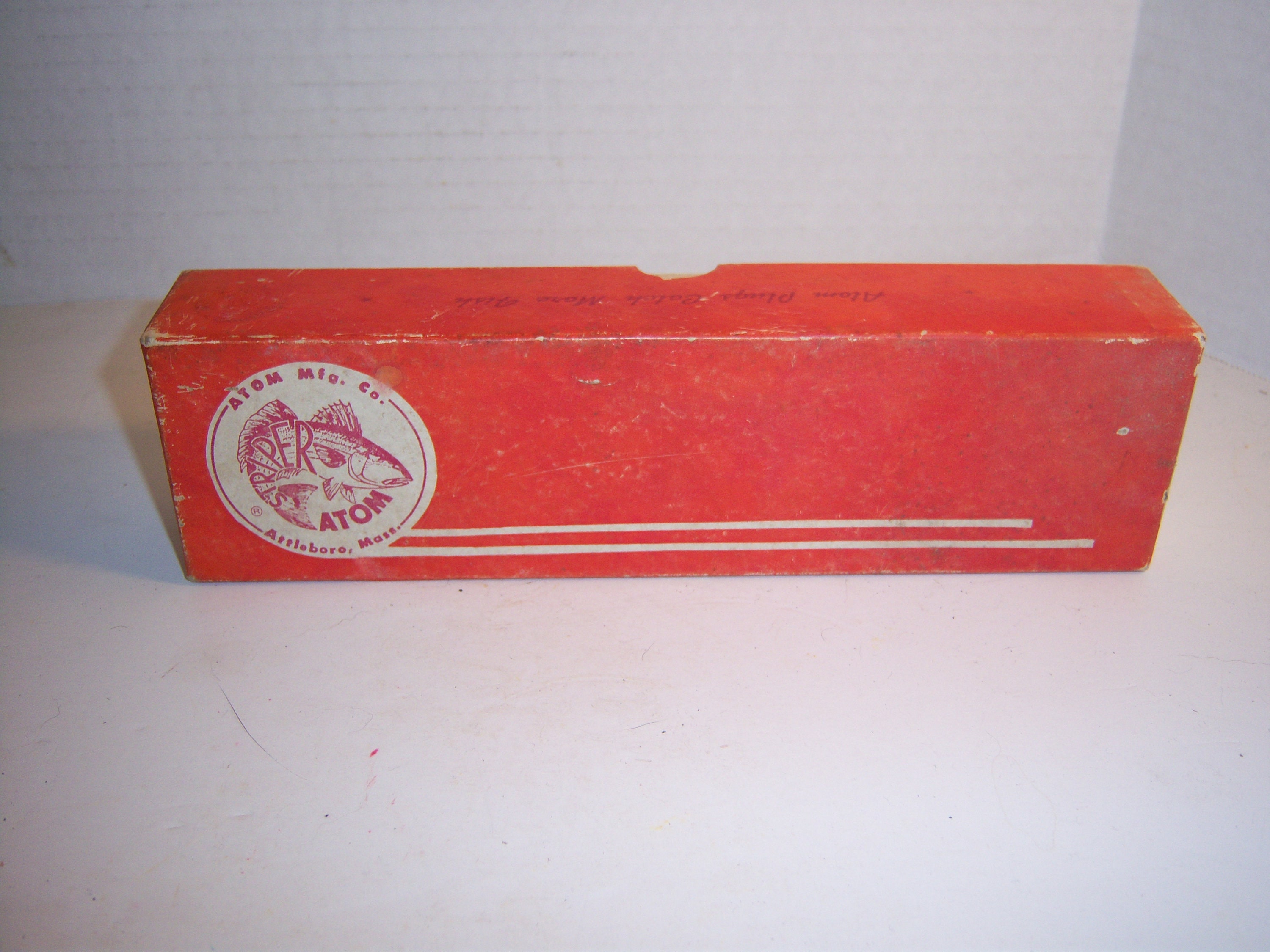 1940-50's Atom Mfg Co Attleboro Mass Salt Water Fishing Plug Lure in  Original Box No 40 
