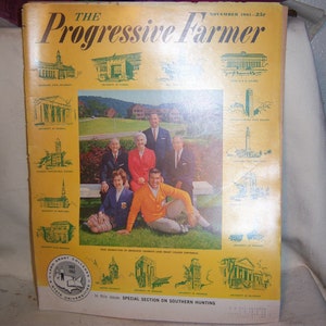 November 1961 Progressive Farmer Agriculture Magazine College Graduates Farming Equipment Dairy Farm