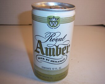 KN - 1970's Royal Amber Beer by Heileman Brewing Co La Crosse Wisc 12 Oz EMPTY Aluminum beer can