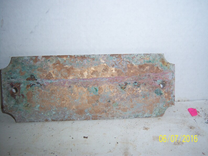 Early Heavy Brass House Number 841 Plate Placard Sign 7 14 long by 2 58 inches tall