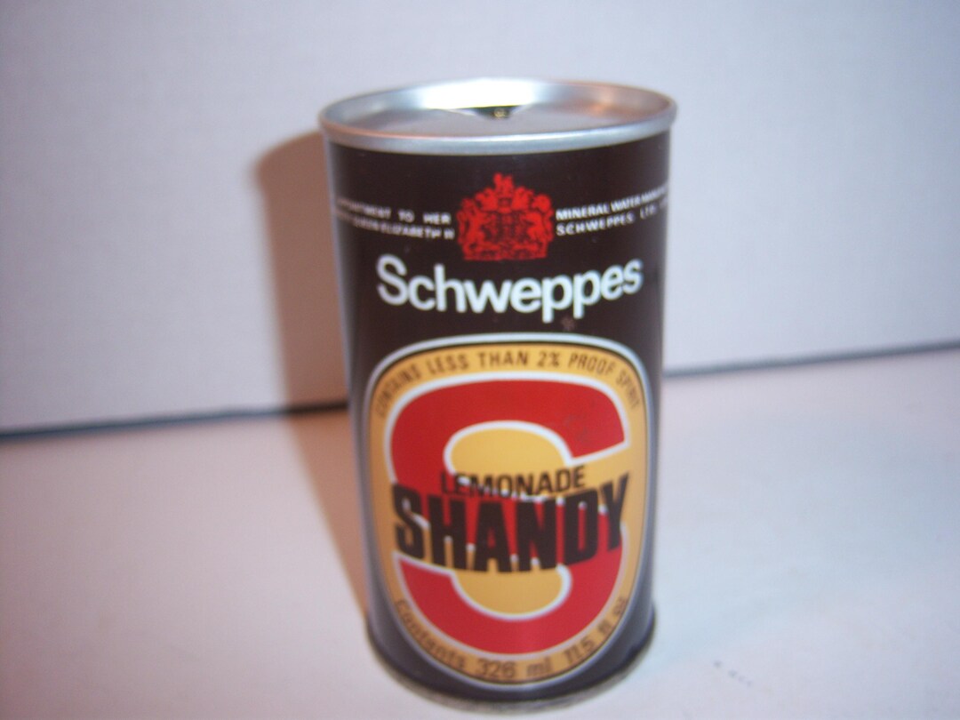 Shandy England KN - 1970's Schweppes Lemonade Shandy London England 11.5 Oz EMPTY Pull ...