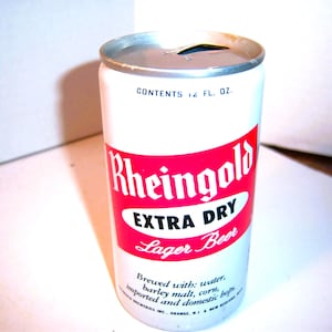 1970-80&#39;s Rheingold Extra Dry Lager Beer Orange NJ New Bedford Mass 12 OZ Metal EMPTY Steel beer can breweriana ale stout No 2