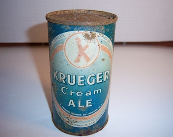 TM1 - 1930-40's Krueger Cream Ale 12 oz Krueger Brewing Co Ny, NY Flat Top beer can