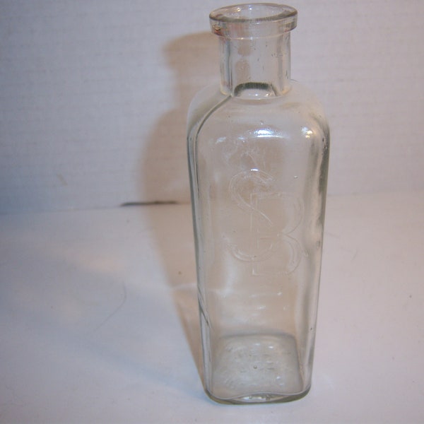 PA1 - 1890's A. Schilling & Co  6 3/8 Inch Tall Clear Medicine Bottle