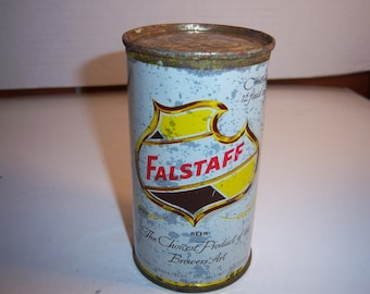 TM1 - 1950's Falstaff Beer San Jose Calif New Orleans St Louis Galveston Omaha 12 oz Flat Top Steel beer can