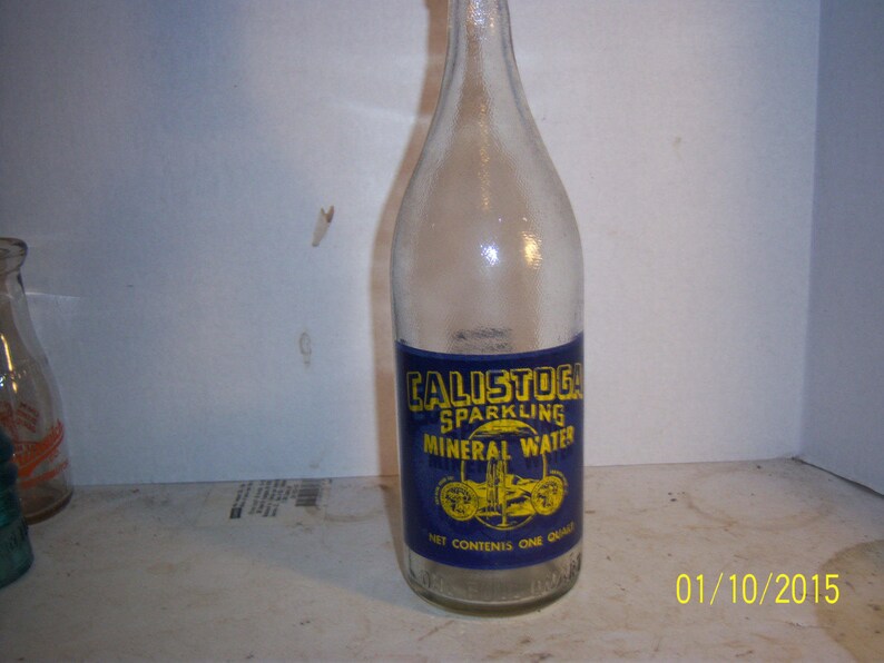 1940's Calistoga Mineral Water Mountains California Blue & Etsy