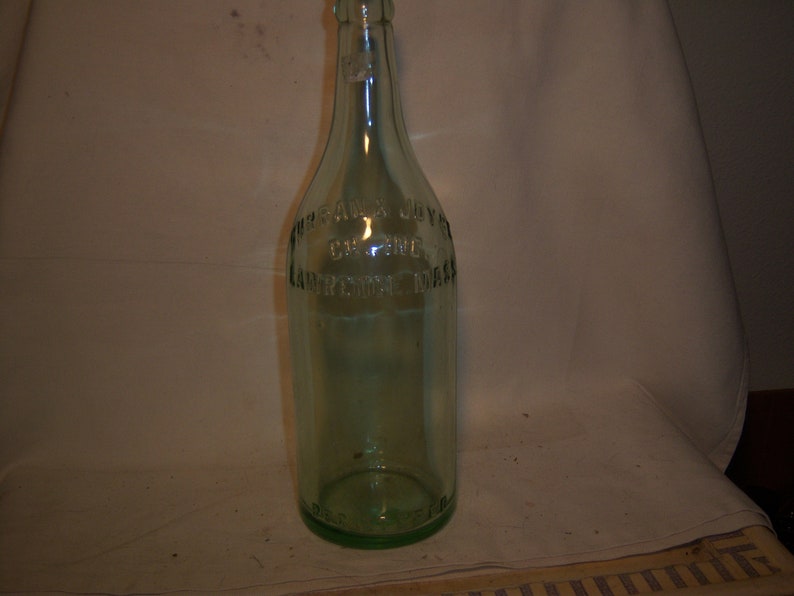 1920's Curran & Joyce Lawrence Mass Aqua Quart Soda Etsy