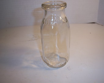 1964 Guilford County NC 1/2 pint milk dairy farm bottle 5 3/8&quot; TAll