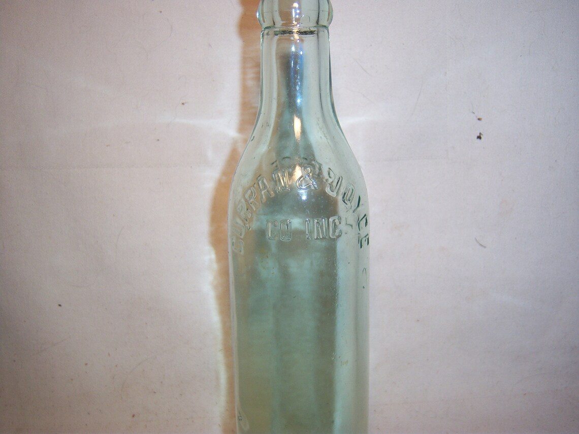 1920's Curran & Joyce Lawrence Mass Aqua 8 oz Soda Bottle Etsy.de